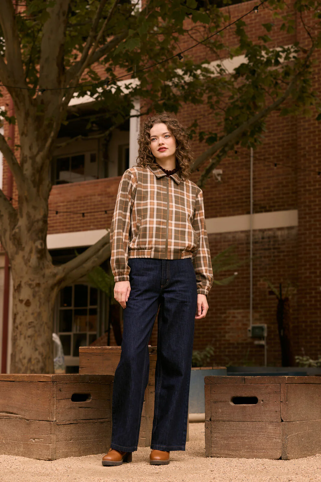 Vera Check Bomber Jacket - Image 3
