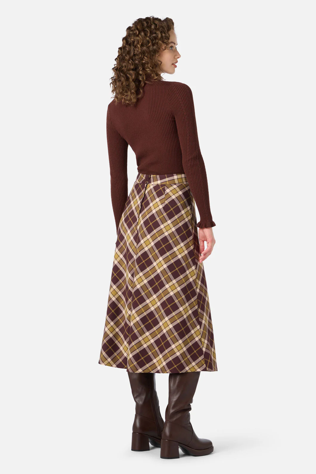 Vera Check Midi Skirt - Image 6