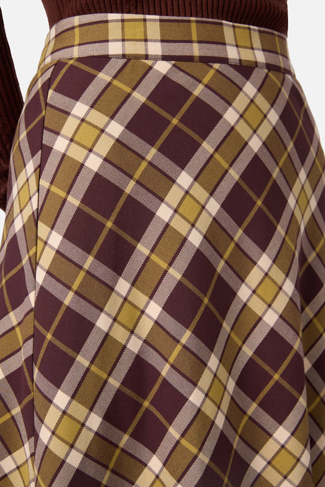 Vera Check Midi Skirt - Image 8