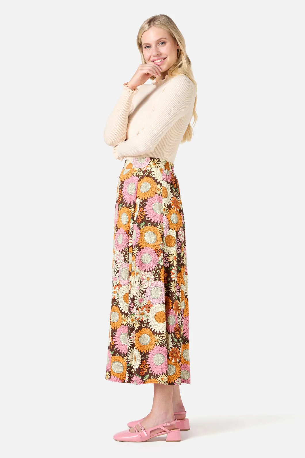 Viva Floral Midi Skirt - Image 4