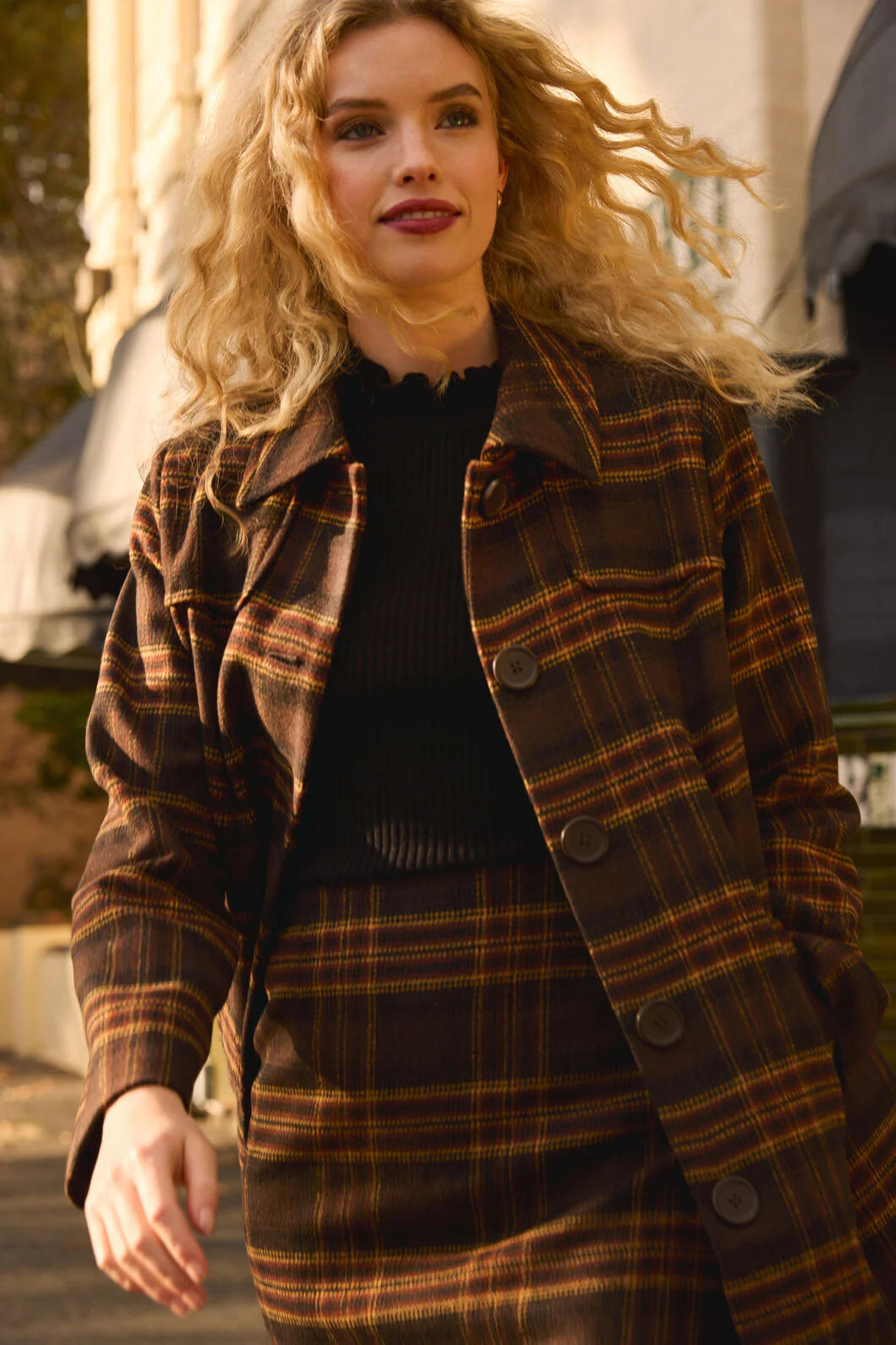 Wilma Check Coat