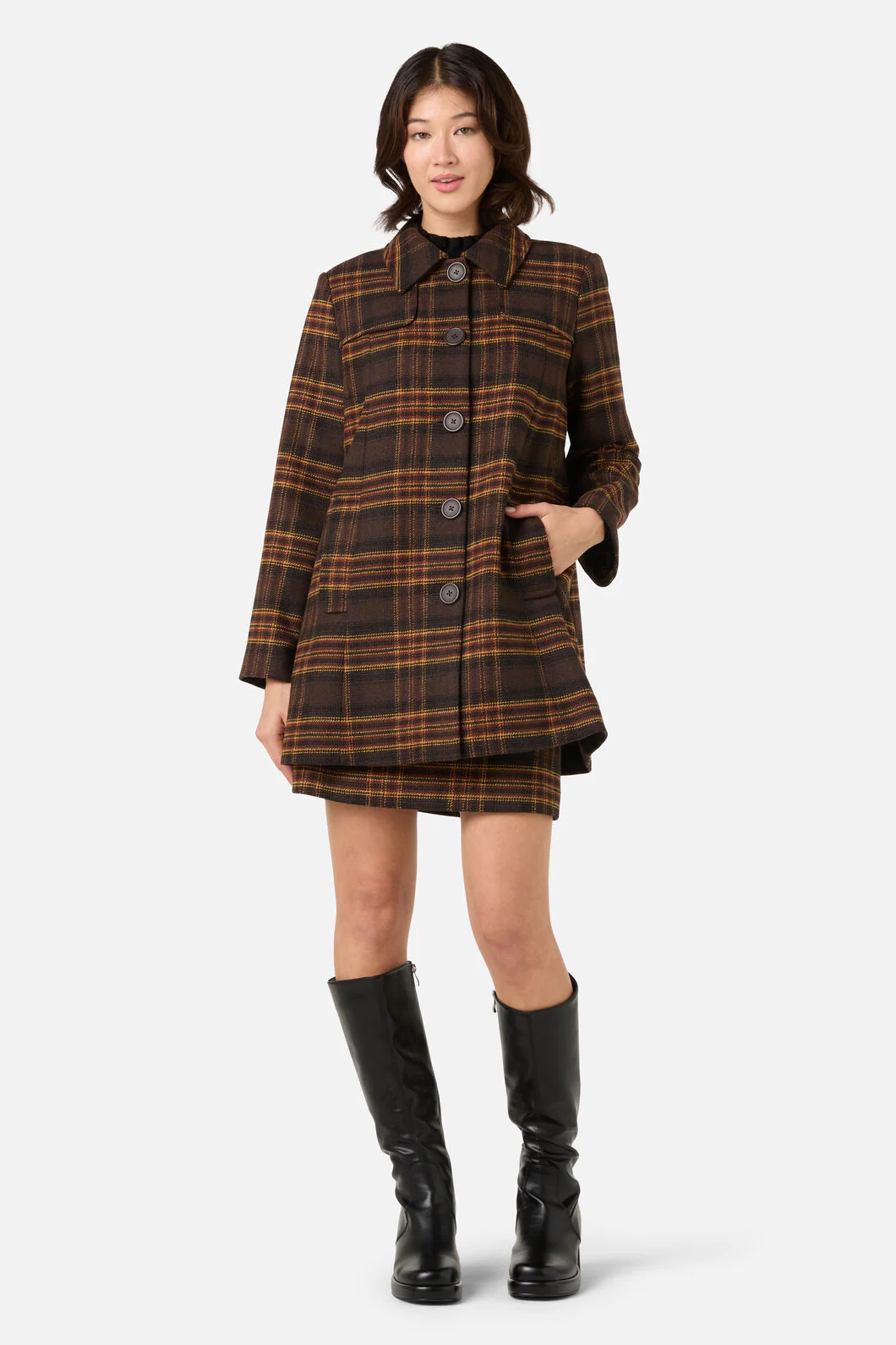 Wilma Check Coat - Image 4