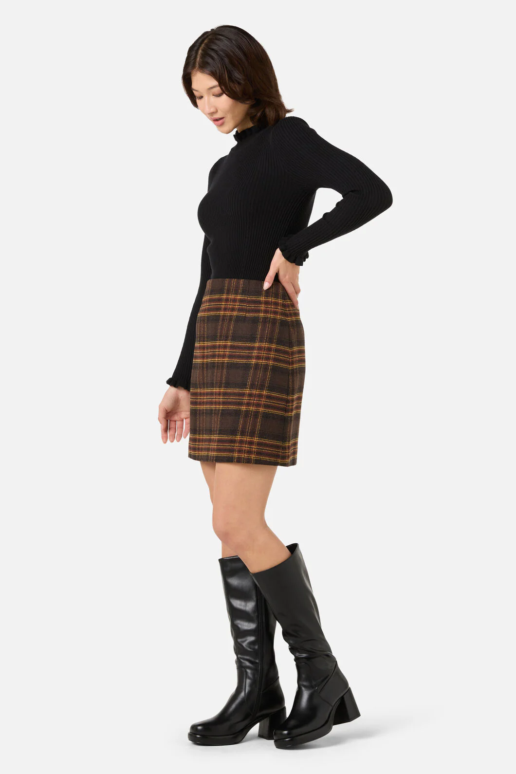 Wilma Check Mini Skirt - Image 4