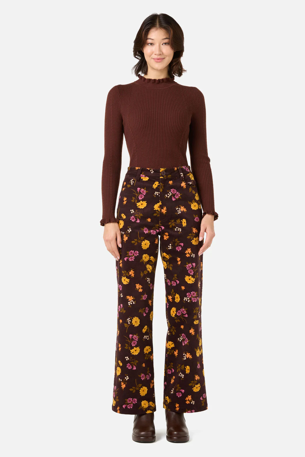 Winona Flower Corduroy Jean