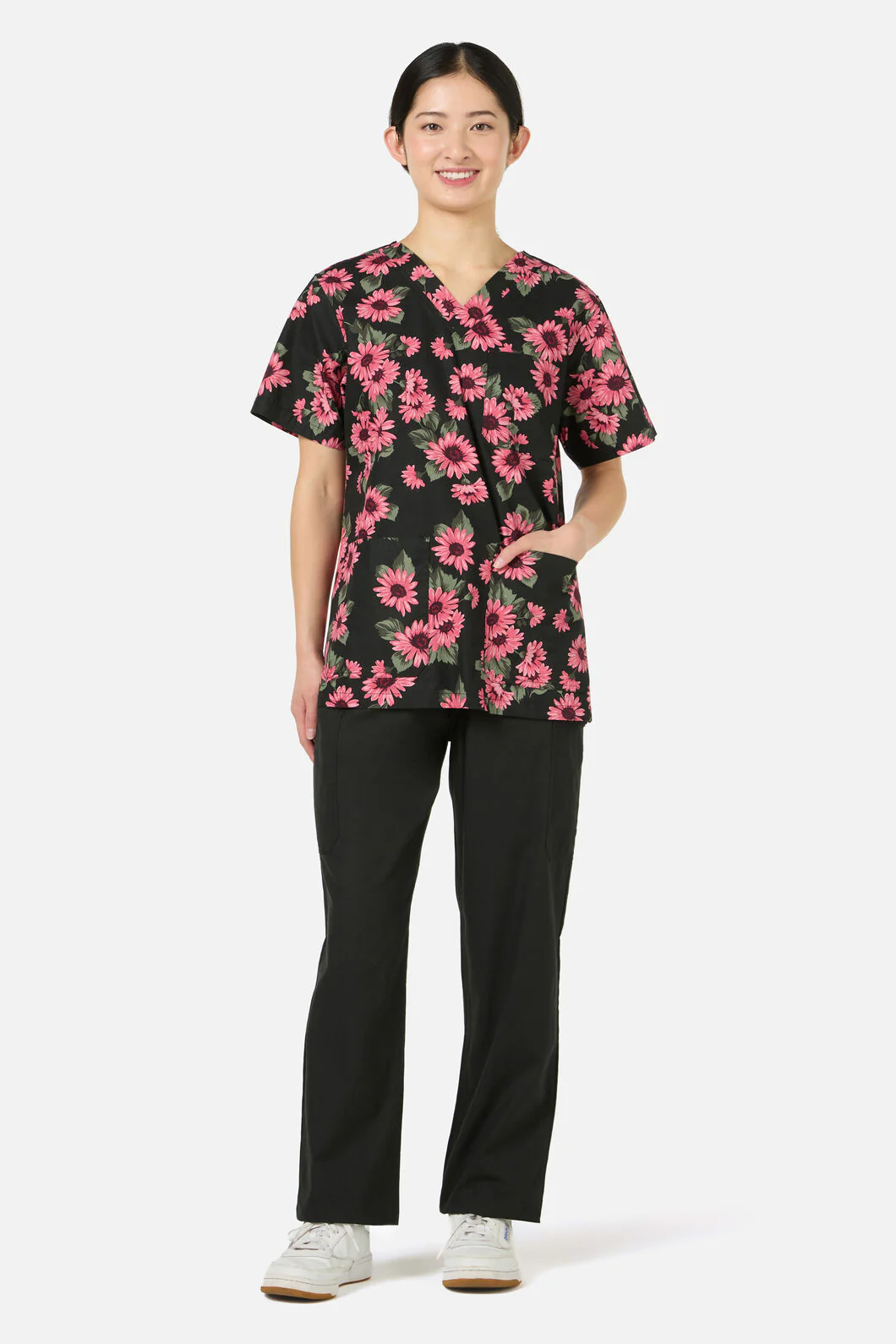 Winter Daisy Top & Pant scrub set
