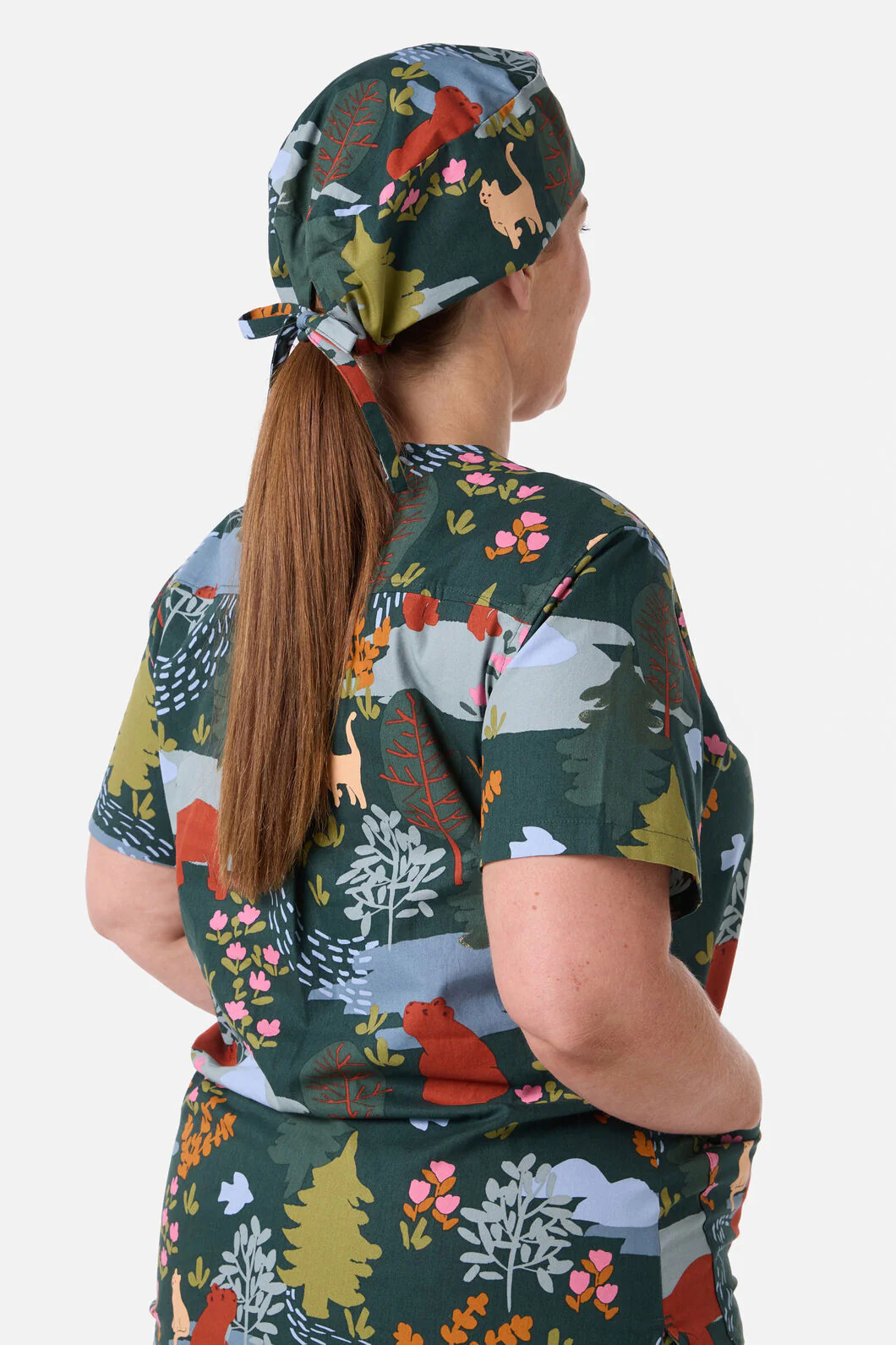 Woodland Bear Scrub Hat - Image 2
