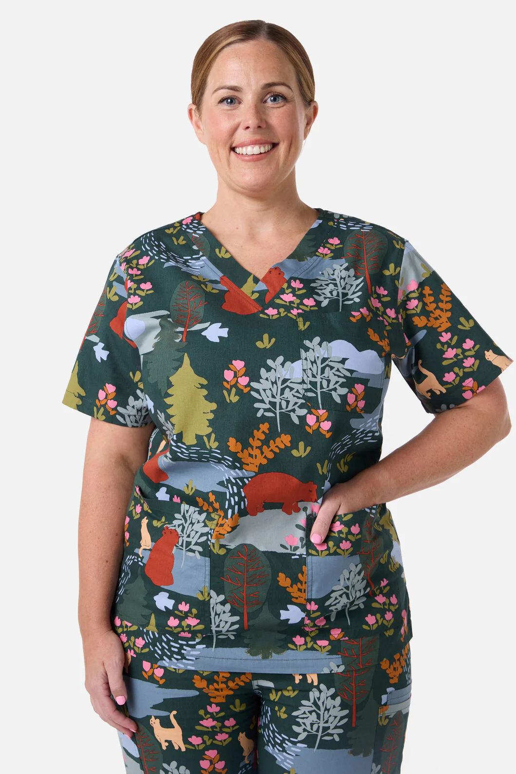 Woodland Bear Scrub Set - Image 2